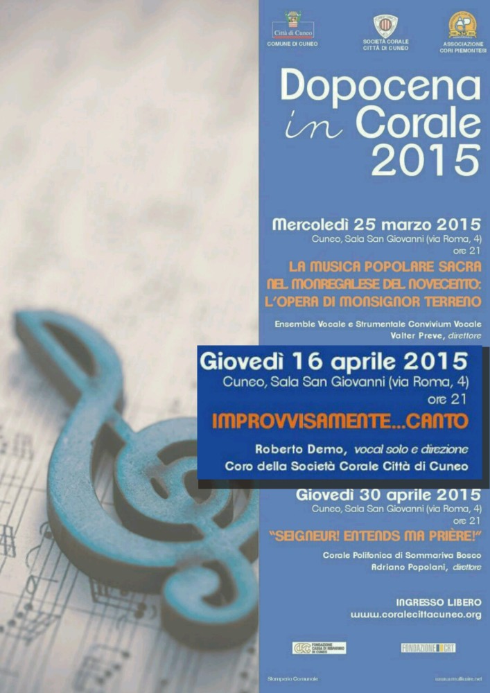 Dopocena in corale 16 APRILE